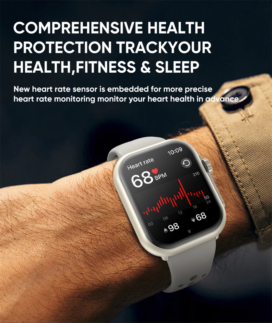 2025 New For Xiaomi Smart Watch Men Women 1.85-Inch HD AMOLED Full Touch Screen IP68 Waterproof Bluetooth Call SmartWatch Man