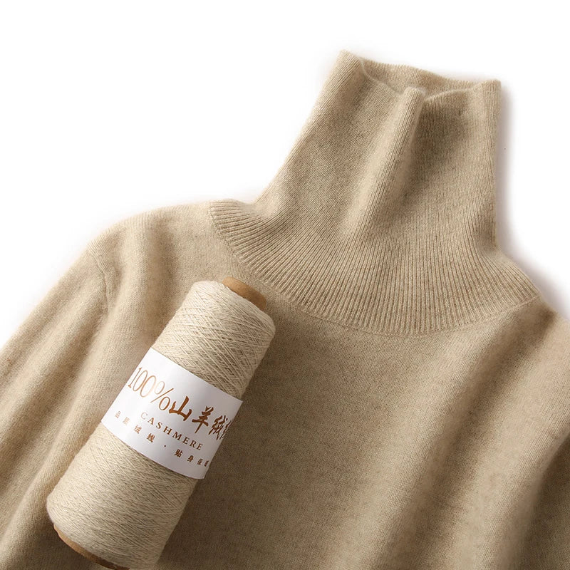 Ladies Sweater Cashmere Sweater Women Wool Turtleneck Knitwears 100% Cashmere Tops Long Sleeve Pullovers Jumpers Female Clothing
