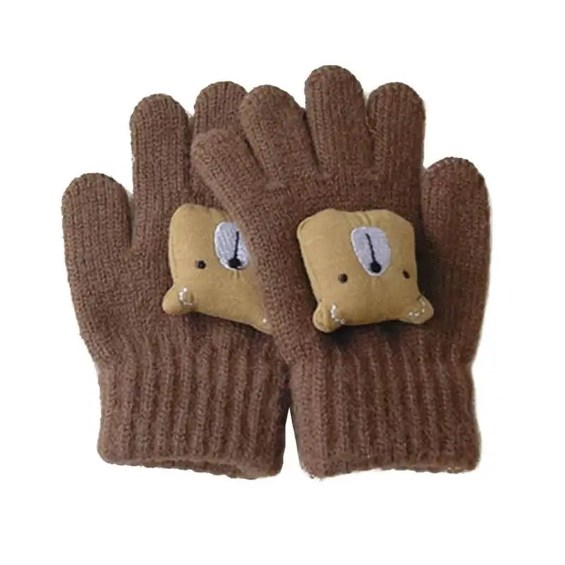 Toddler Gloves Kids Mitten Kids Gloves Full Finger Mittens Winter Knitted Gloves for Little Boys & Girls Supplies 1 Pair