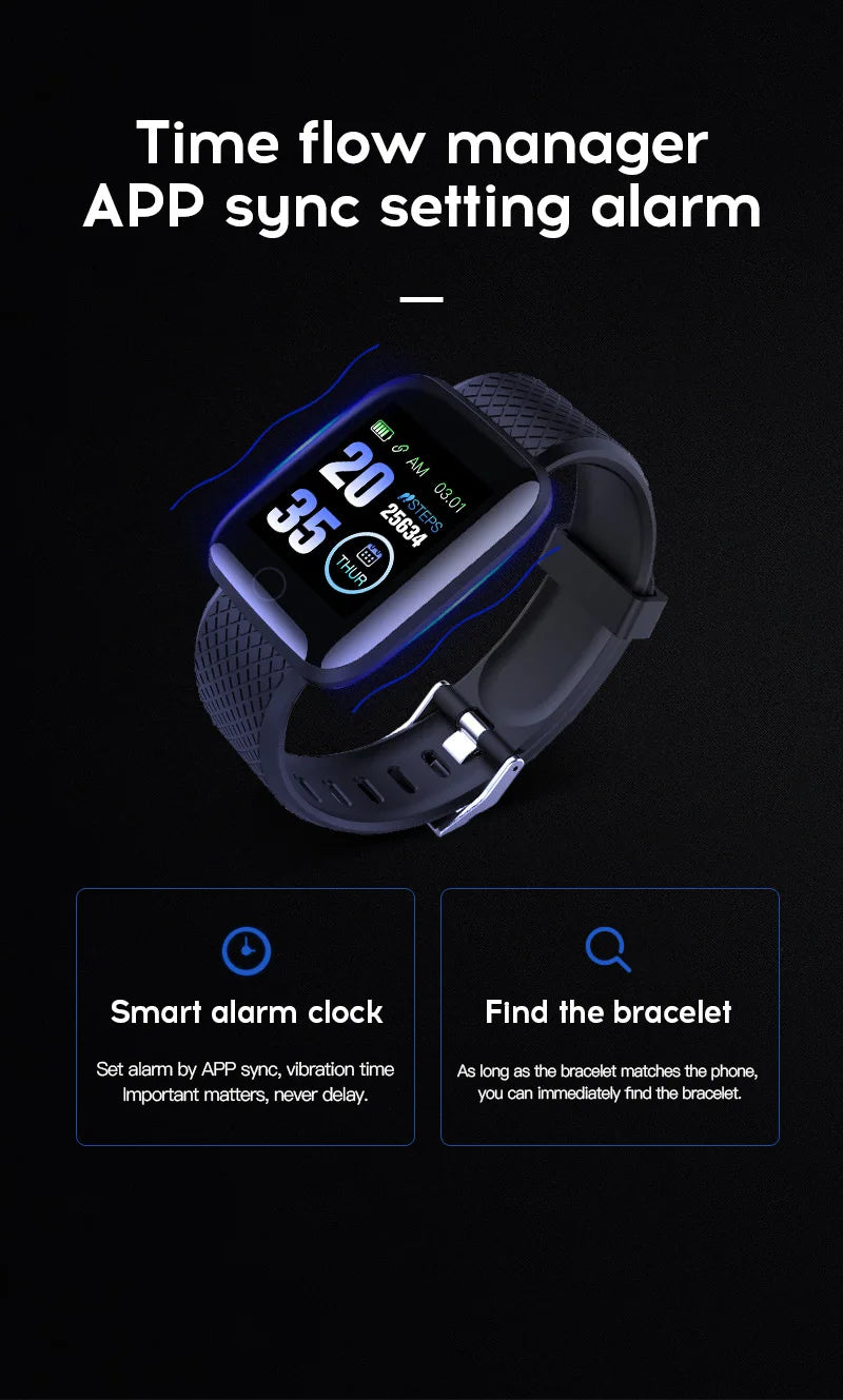 116 Plus Smart Bracelet Color Screen Heart Rate Smart Bracelet Adult Student Man And woman Sports Step Count Bluetooth Watch Y68