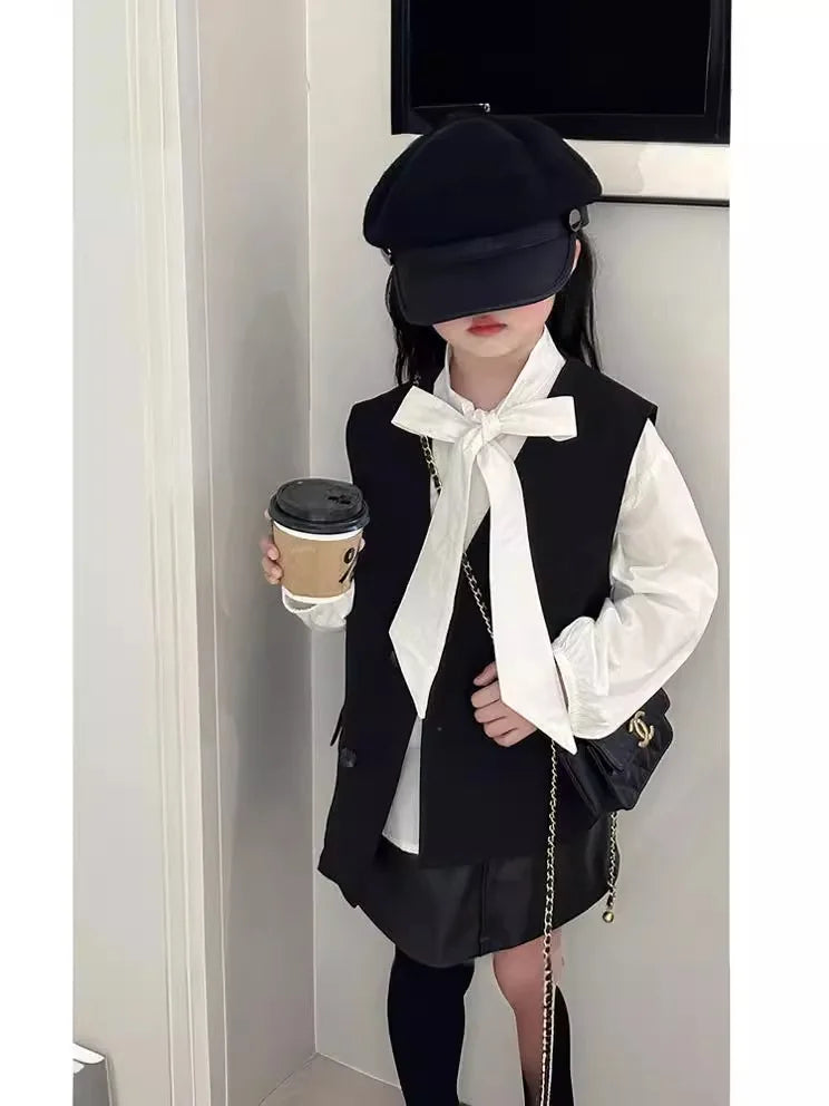 Girls Shirt Spring Autumn Long Sleeve Casual Daily Blouse for Kids Fashion Design Striped Flower Teen School Child Tops Clothes