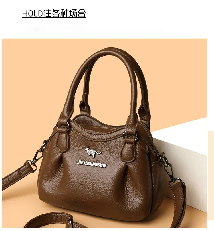 Luxury Women's Tote PU Leather Soft Crossbody Bags Women Designer Handbags High Quality Large Casual Female Messenger Sac