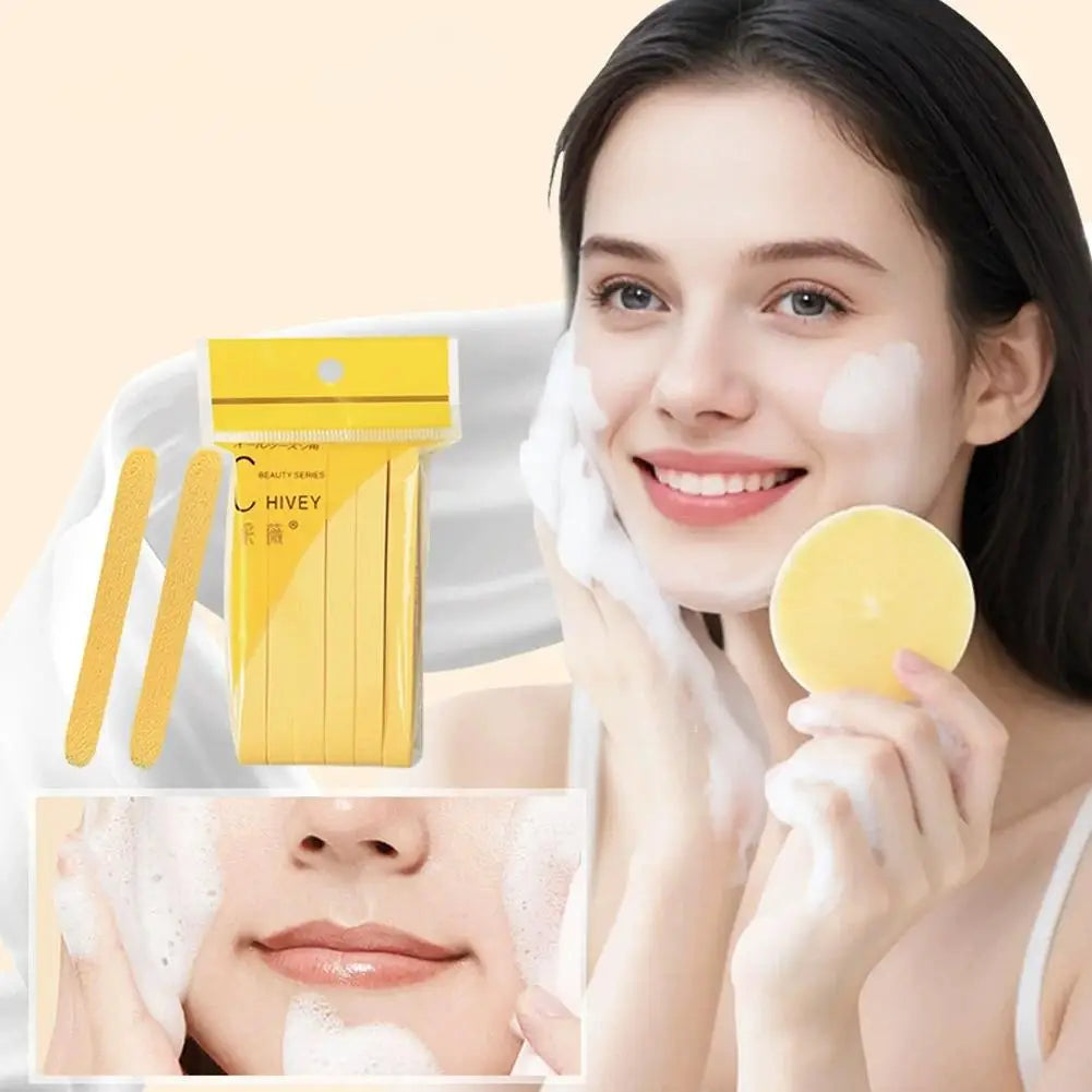 12PCS Facial Sponge Compressed, Face Cleansing Sponge Cosmetic Wet Puff Dry Wet Makeup Facial Sponge Round Wash Face Sponges