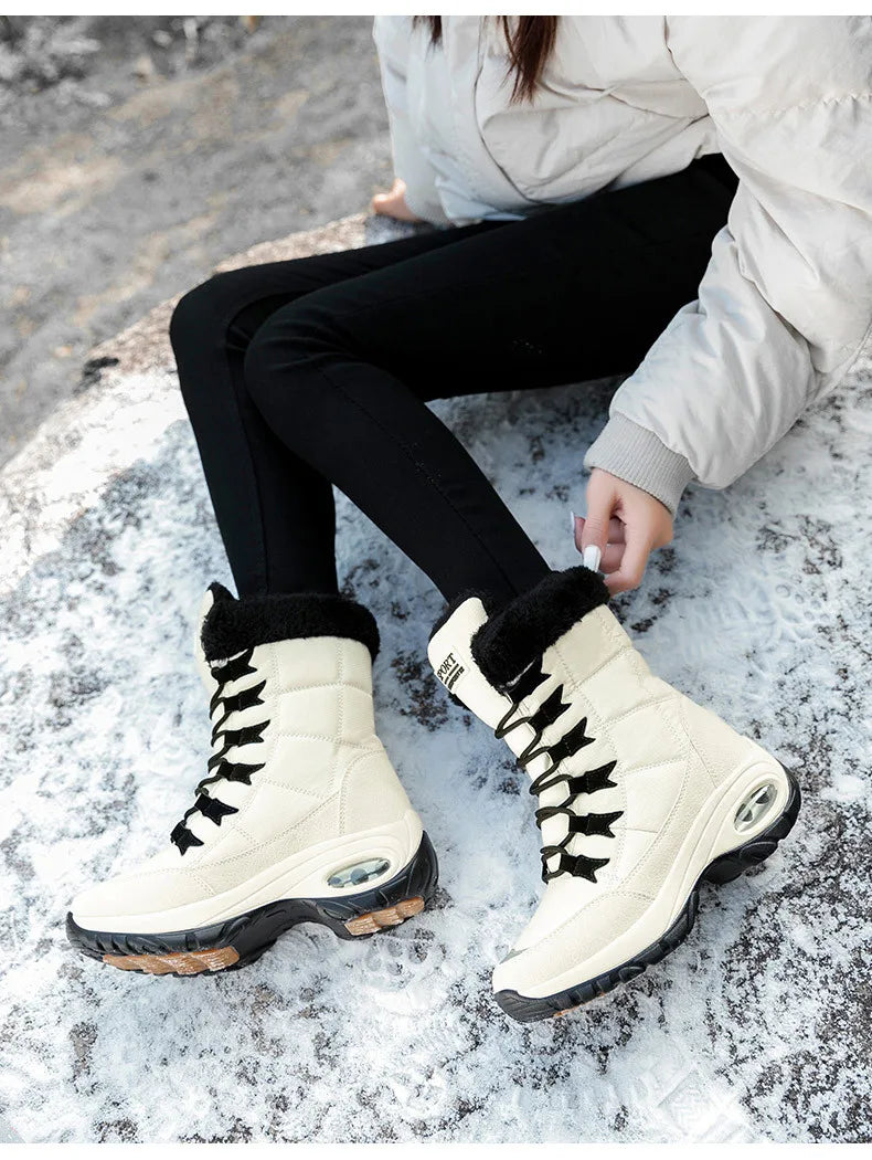 Women's Boots Winter High Quality Keep Warm Mid-Calf Waterproof Snow Boots Women Comfortable Ladies Thigh High Hiking Boots