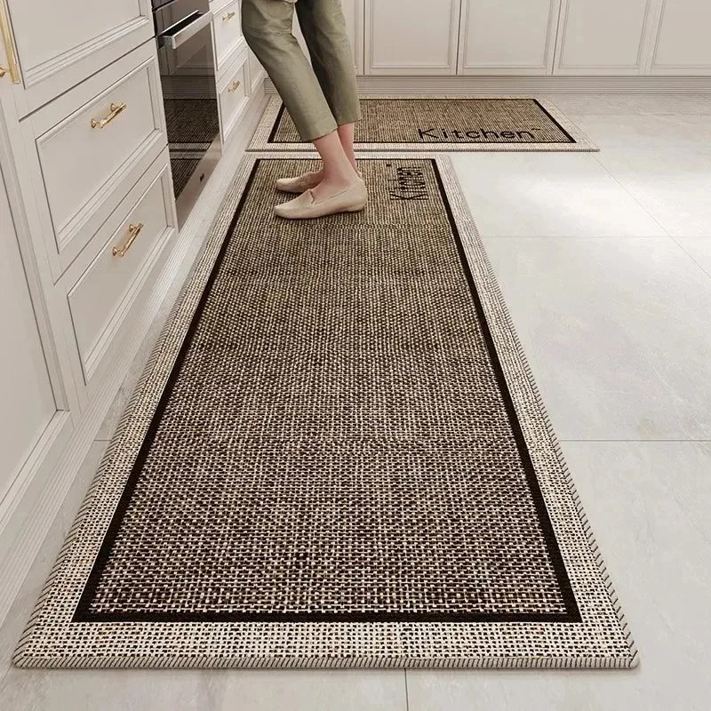 Kitchen Floor Mat Stain-resistant and Wear-resistant Carpet Home Decor Rug Soft and Comfortable Loop Fleece Carpets