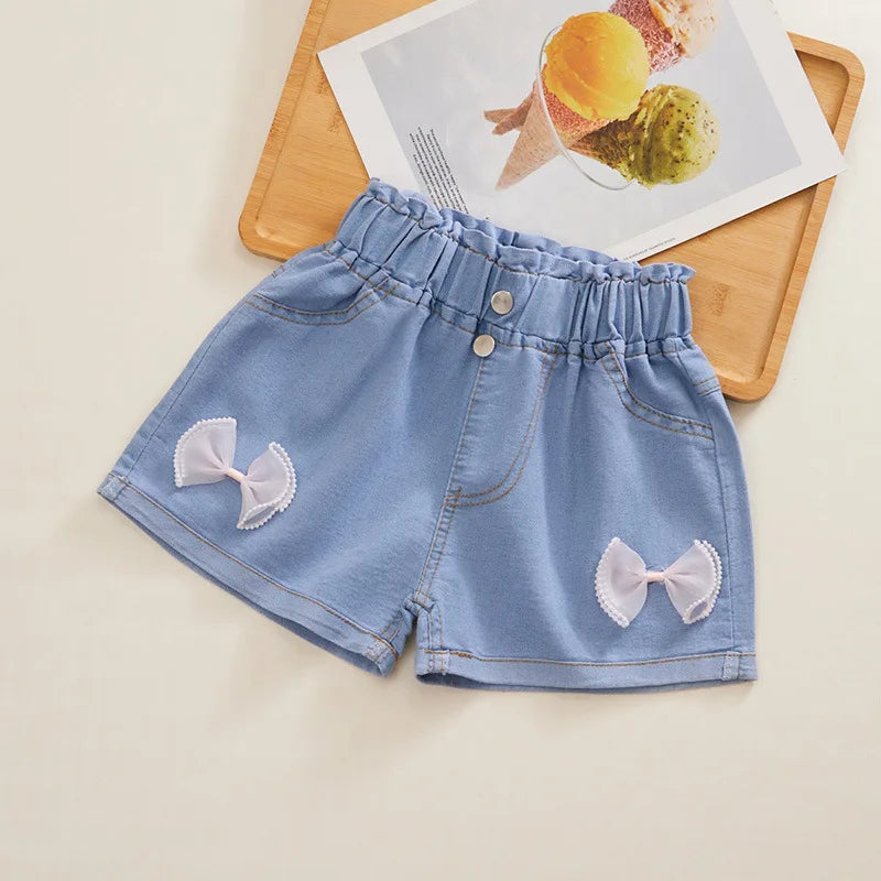 Adorable Baby Boys Shorts Summer Casual Denim Short Pants for Toddler Girls Pockets Design Clothing Children Jeans Pants