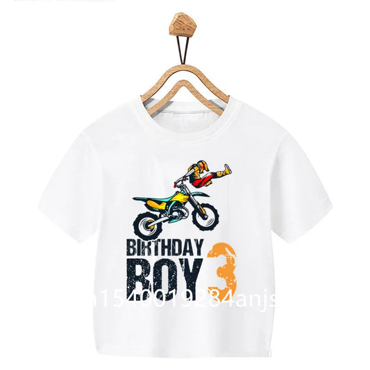 Motocross T Shirts Kids Boys Girls Cool Cartoon Digital Printed T Shirts Baby T Shirts Streetwear Teen Clothes