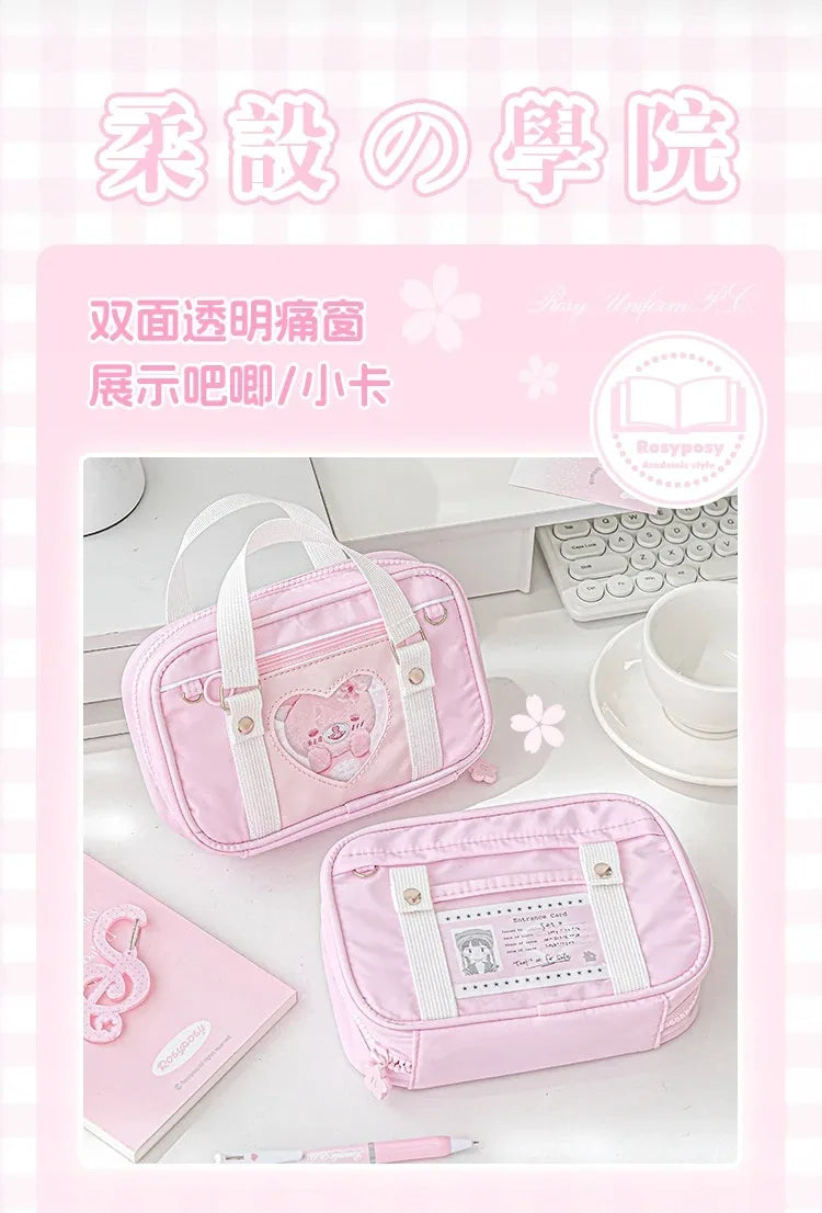 New Arrivals Large Capacity Makeup Bags  Academic Style Cosmetic Bag Multifunctional Fabric Storage Bag for Women Wholesales