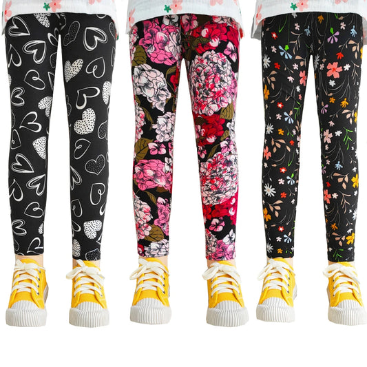 Kids Clothes Girl Legging Spring Autumn Baby Girls Print Flower Pants Summer Children Stretch Slim Trousers 2-11 Years