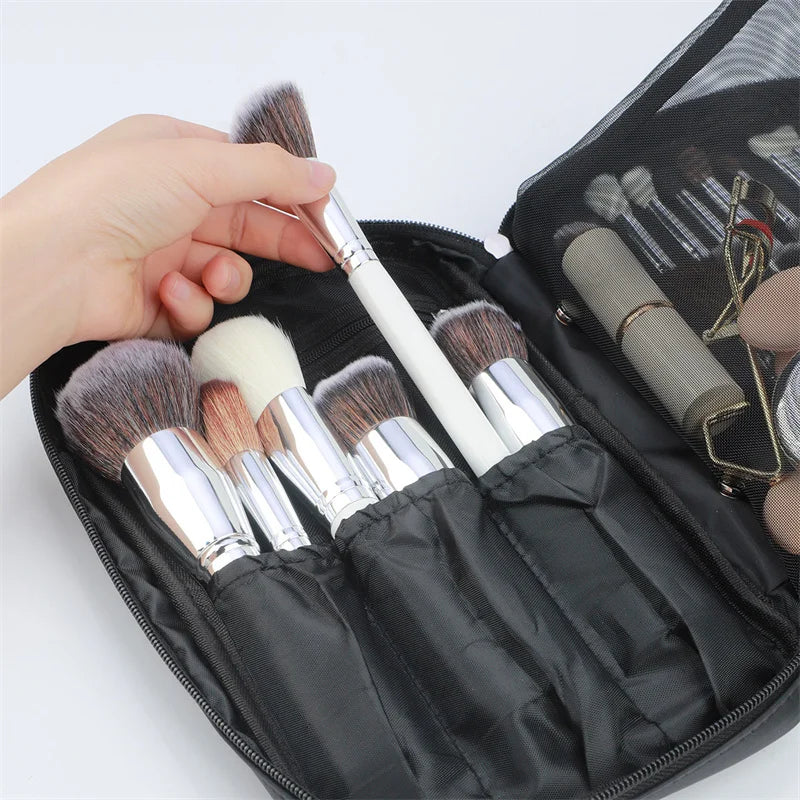 Makeup Brush Storage Bag Cosmetic Makeup Tools Handbag Large Capacity Makeup Brushes Storage Bags Comestic Tools Zipper Pouch