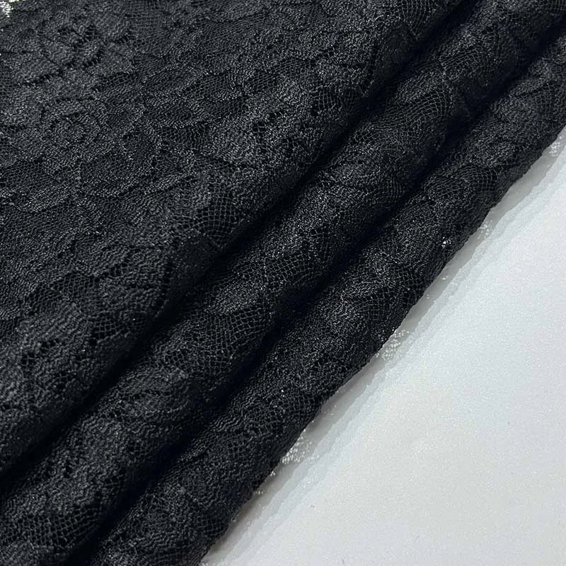 New Spring and Summer Fashion Crew Neck Women's Lace Long Sleeve Dress Elegant Sheer Sexy Slim-fitting Casual Women's Long Dress