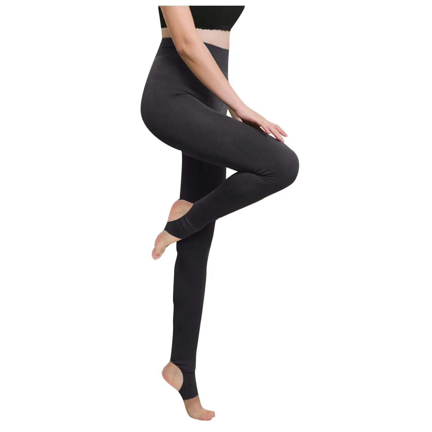 Women's Autumn Winter One-Piece Footed Leggings Stretchy Slimming Warm Leggings Versatile Pantyhose for Commuting Outerwear