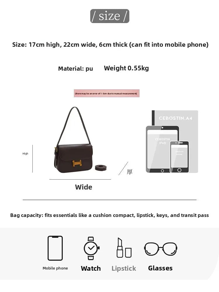 Fashion RetroSingle Shoulder BagsFor WomenCasual CommuterSmall Square BagsCrossbody BagHigh Sense Versatile Handbags
