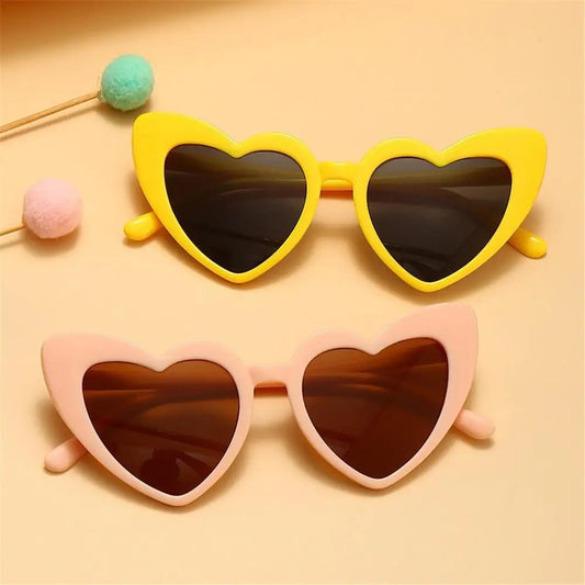 Cute Vintage Heart-Shaped Kids Sunglasses Glasses Heart Sunglasses Toddler Sunglasses