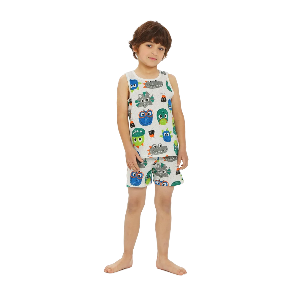 Children Pajamas for Girls Boys 1 to 2 3 4 5 6 7 8 9 Years Cotton Green Pink Toddler Girl Pijama Short Set Teen Boy Pyjama Suit