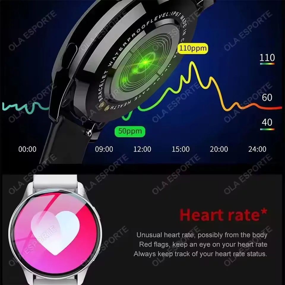 New Smart Watch For Men Women Bluetooth Call Heart Rate Blood Oxygen Sleep Monitor Waterproof 100+ Sports Modes Smartwatch HT30