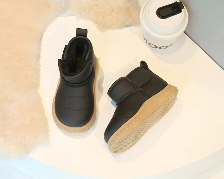 Winter Girl Outdoor Snow Boots New Causal Children's Cotton Boots for Boys Soft Warm Furry Hairy Kids Fashion School Ankle Boots