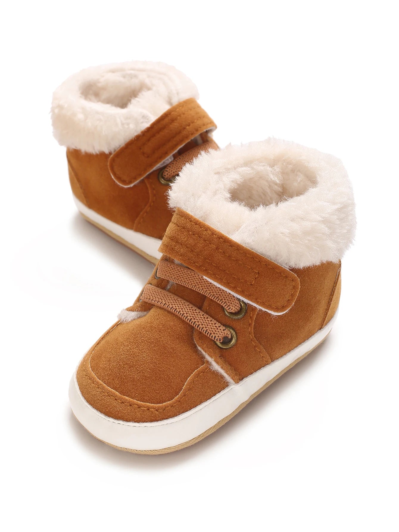 Baby Winter Boots - Soft Cotton Snow Shoes for Toddlers | Warm First Walkers 0-24M | Solid Color Design"