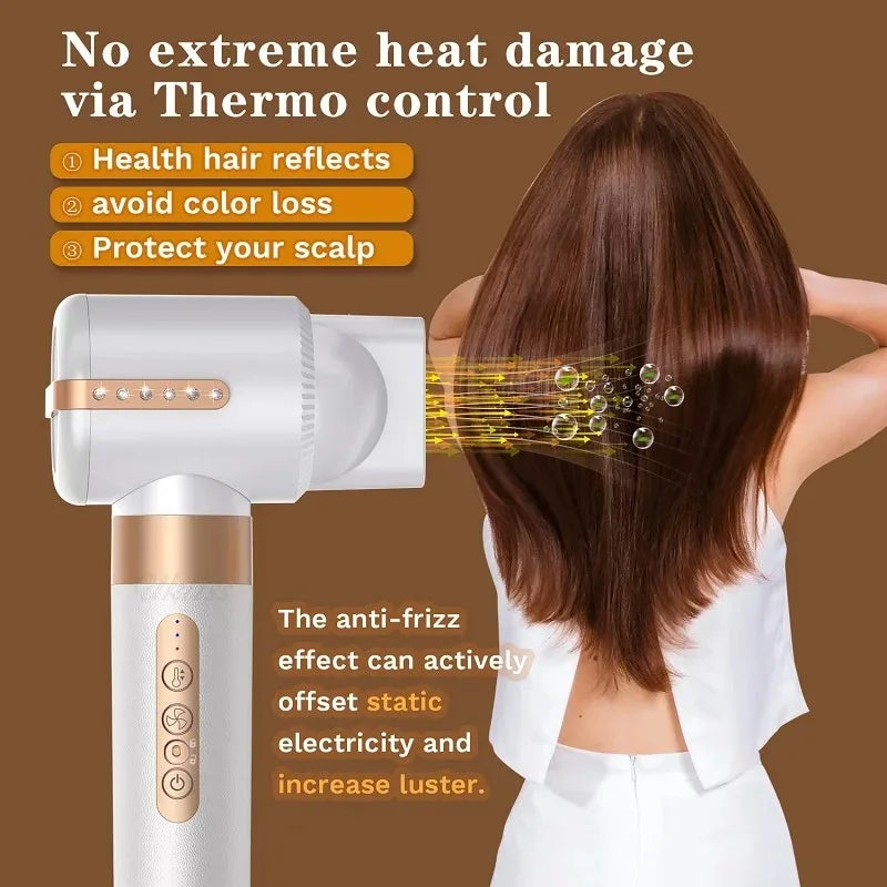 7 In 1 Hair Dryer Brush Brushless High Speed Hair Dryer with Diffuser Ionic Blow Dryer Hot Air Styling Comb Auto Hair Curler
