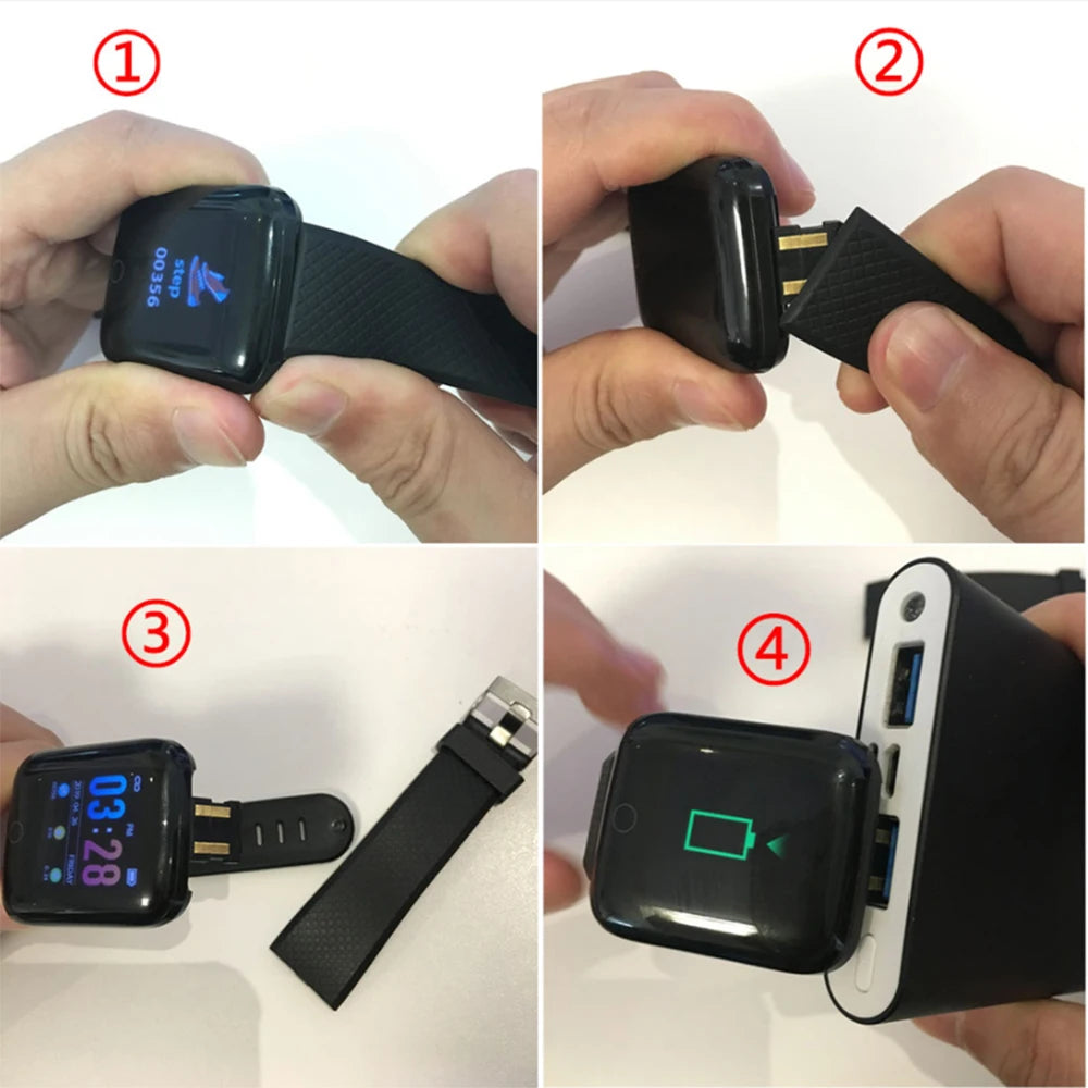 Smart Bracelet Smart Watches Men Women Gifts Sports Blue Tooth Band Heart Rate Blood Pressure Fitness Tracker For Android IOS