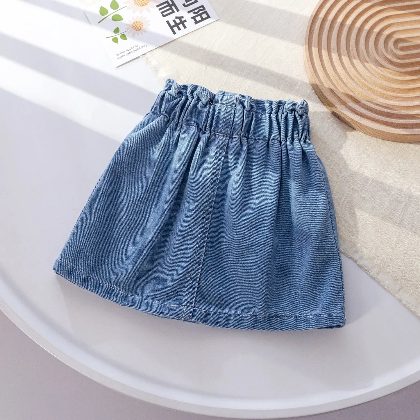 Baby Girls Jean Skirt Kids Ballet Skirts Toddler Flower Short Dress Party Costume Summer Children's Clothes Korean Style