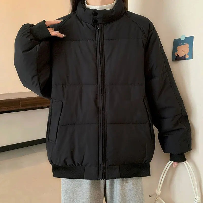 Down Cotton Jacket for Girls Winter Clothes 2025 New Loose Thickened Cotton Jacket Warm Cotton Jacket