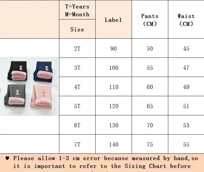 Kids Fleece-Lined Leggings - Thick Warm Pants for Girls, Winter Thermal Tights & Children's Bottoms Girls Leggings