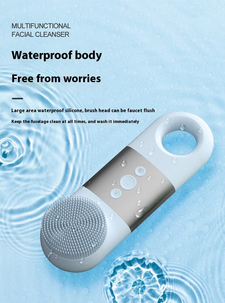 New Silicone Electric Massage Cleanser Face Washer Skin Face Makeup Remover Rechargeable Face Brush Face Exfoliating Tool