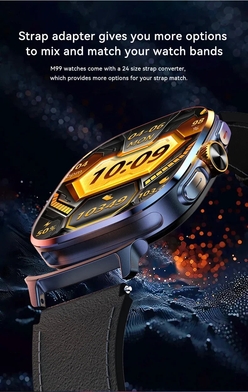 NEW Smartwatch 5G with 2.4" HD Screen 190° Rotating Camera WIFI 3D Stereo Navigation Compass NFC Bluetooth Smart Watch Men Women