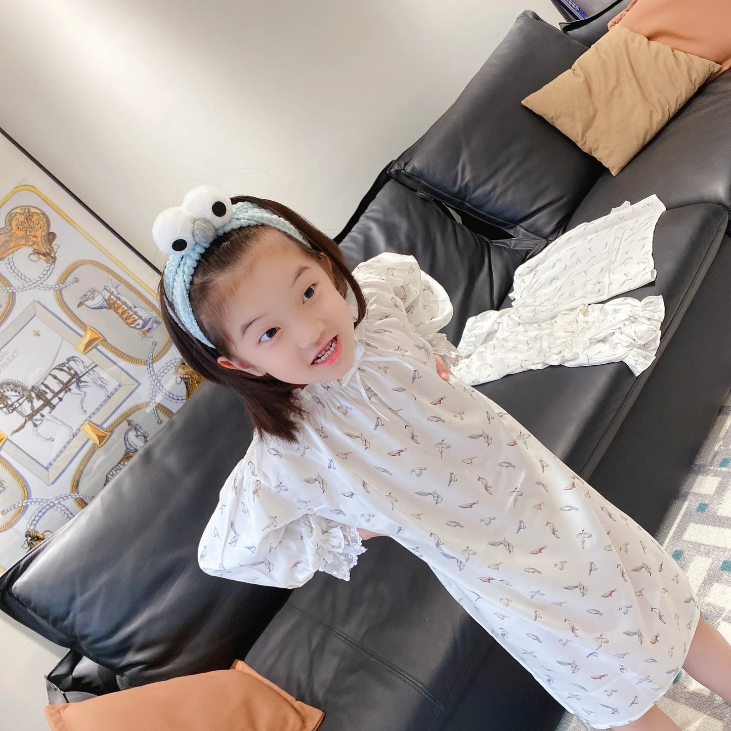 Pajamas Dress for Baby Girls Summer Children Floral Printed Soft Loose Night Dresses Princess Girl Nightgown Lady Sleepwear
