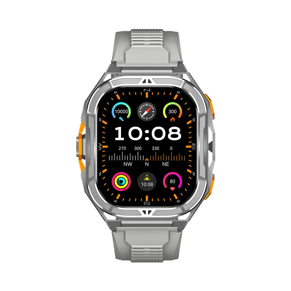 2026 GPS Smart Watch for Men Rugged Outdoor Duan Band Accurate Sports Tracking 7/24 Health Monitoring 1.96" AMOLED Display