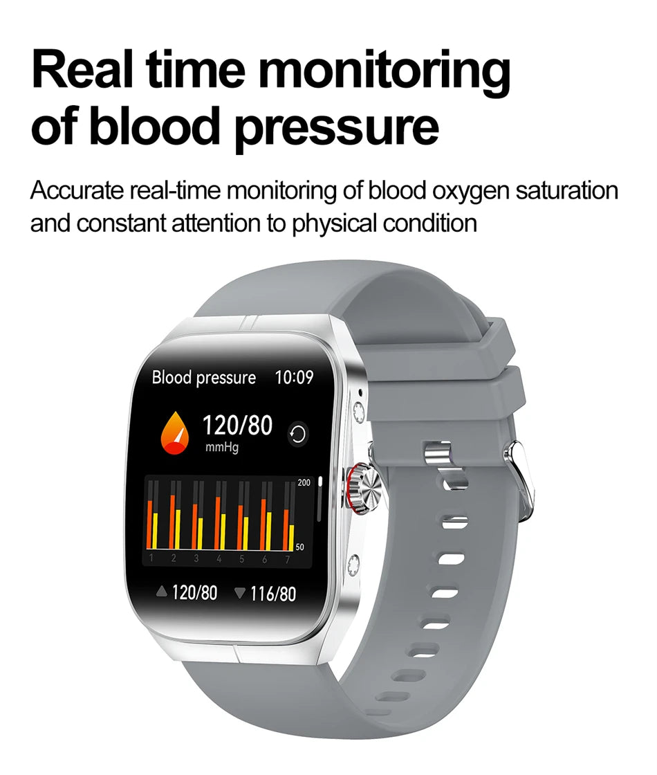 Smart Watch 1.95''AMOLED Curved Display BT Call NFCHeart Rate Monitor Multi-Sport Modes Fitness Tracker Smartwatch for Men Women