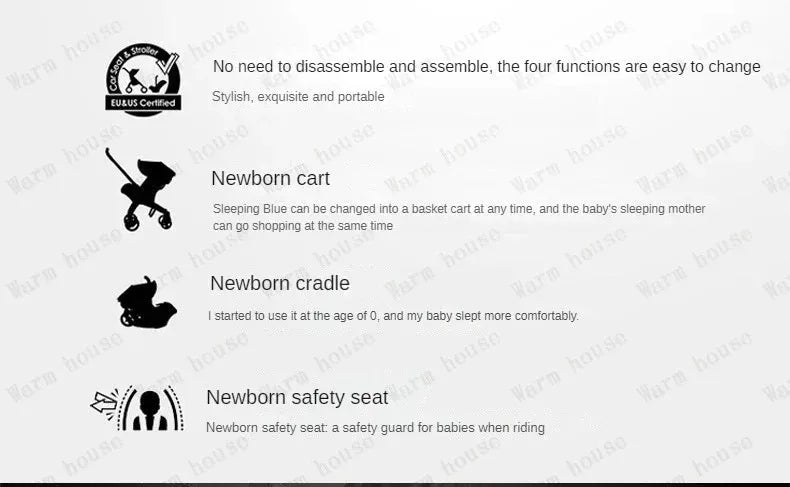 2025 NEW baby stroller 4in1 trolley car seat Multifunctional baby carriage luxury Foldable and portable strollers
