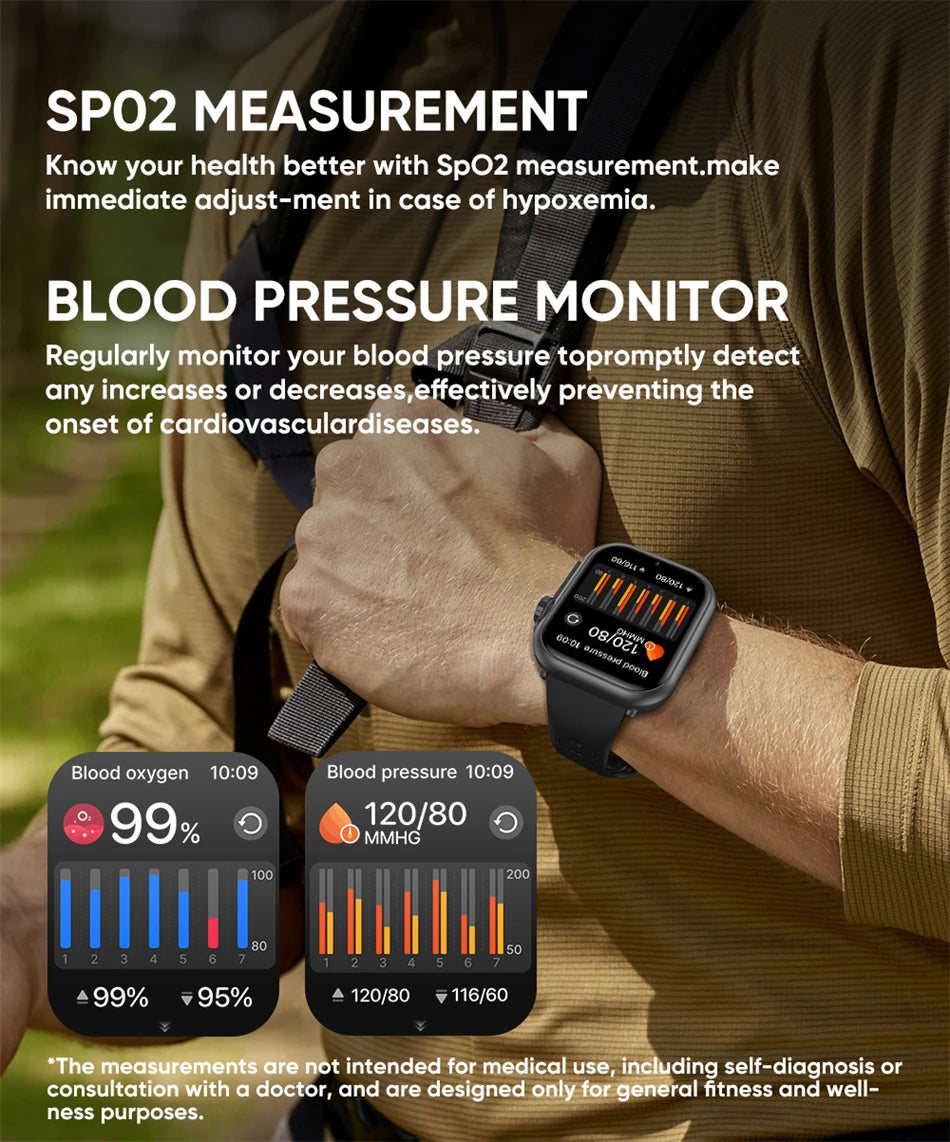 2025 New For Xiaomi Smart Watch Men Women 1.85-Inch HD AMOLED Full Touch Screen IP68 Waterproof Bluetooth Call SmartWatch Man