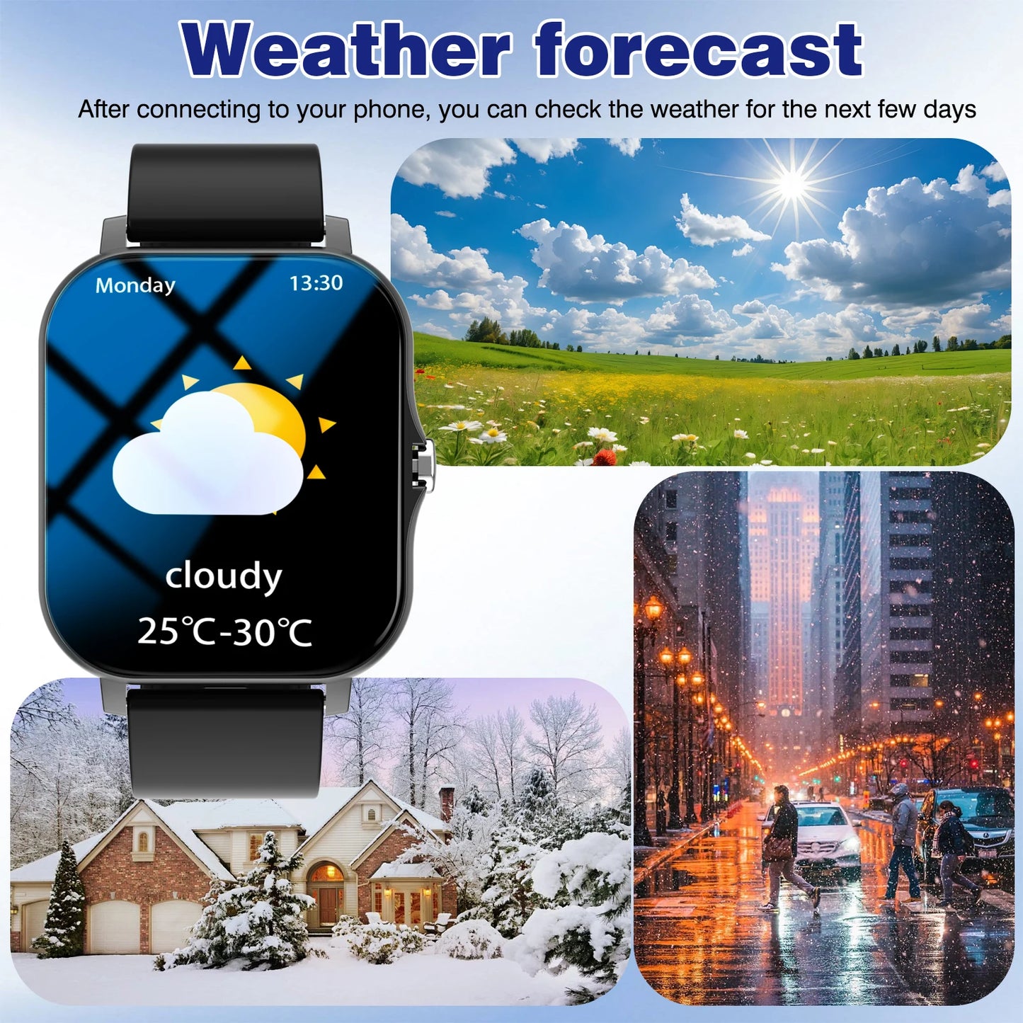 Smart Watch with 1.83-Inch HD Display – Wireless Calling/Dialing, Alarm/Message Notifications, Fitness Tracking, Music Control.
