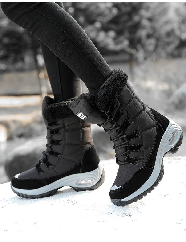 Women's Boots Winter High Quality Keep Warm Mid-Calf Waterproof Snow Boots Women Comfortable Ladies Thigh High Hiking Boots