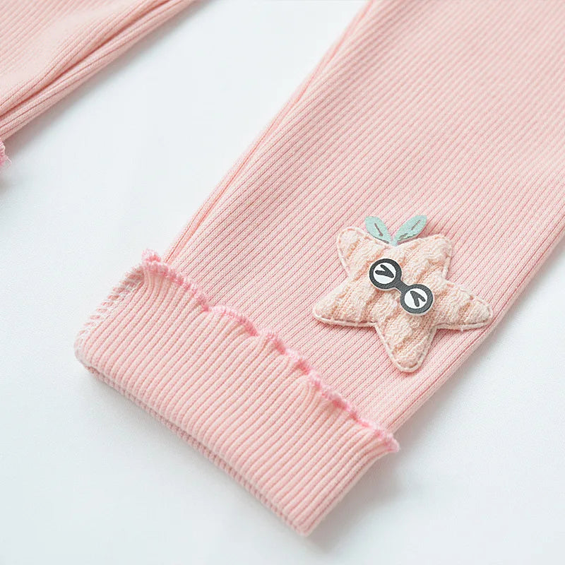 Spring Autumn Girls Leggings Cotton Trousers Kids Baby Girls Skinny Pants 2023 Children Cute Cartoon Rabbit Leggings Trousers