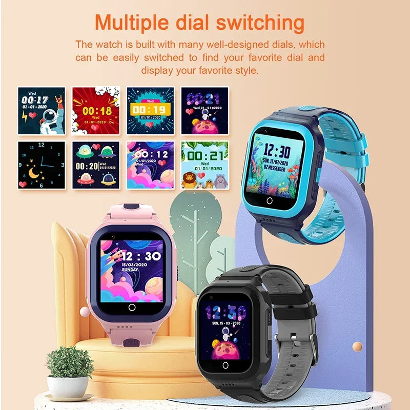 Wonlex Smart Watch Kids GPS WIFI LBS Positioning Tracker 4G Video Camera Voice Chat KT24S GEO Fence Location Child Smart-Watches