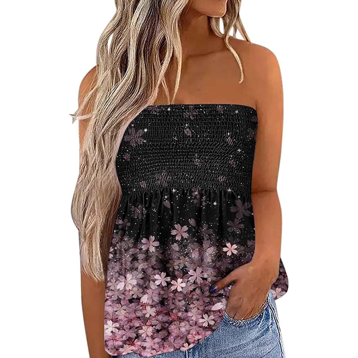 2022 Women Sexy Tube Top Summer Women Casual Tank Crop Tops Solid Color Elastic Design Backless Breathable Strapless Tops