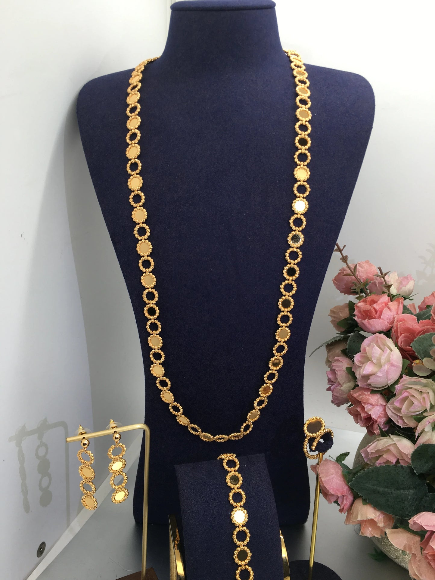 Jankelly  Trendy Fashion4PCS Luxury Waterdrop Indian Jewelry Sets For Women Wedding Party Indian Dubai Bridal jewelry Sets