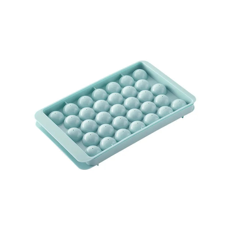 33 Ice Ball Mold - Whiskey Cocktail Round Ice Cube Maker with Lid, Perfect Hockey Ball Shape, BPA Free Mini Tray Kitchen Tools