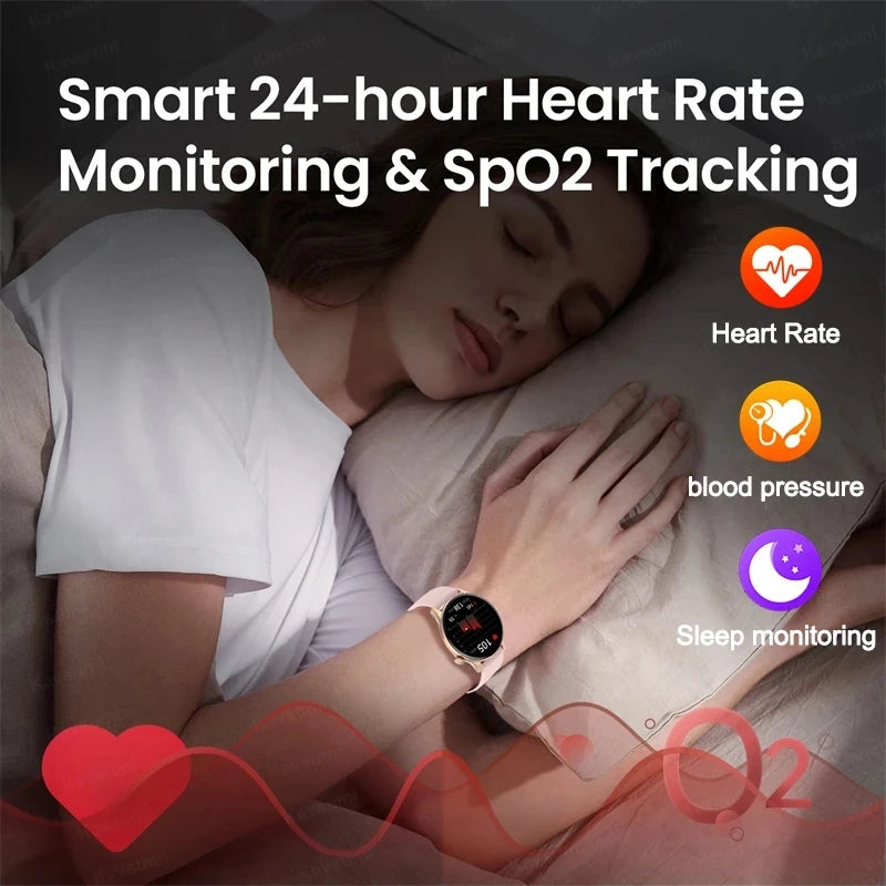 2024 GPS Smart Watch Women 1.43 Inch AMOLED 466*466 HD Screen Sport Heart Rate NFC Custom Dial Bluetooth Call Smartwatch Ladies
