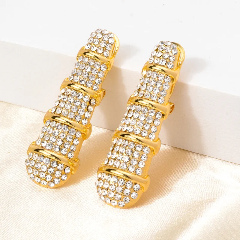 Sunny Jewelry Sets Italy Design Dubai Gold Color Bamboo Knots Shape Necklace Ring Bracelet Earrings Ladies Wedding Party Gift