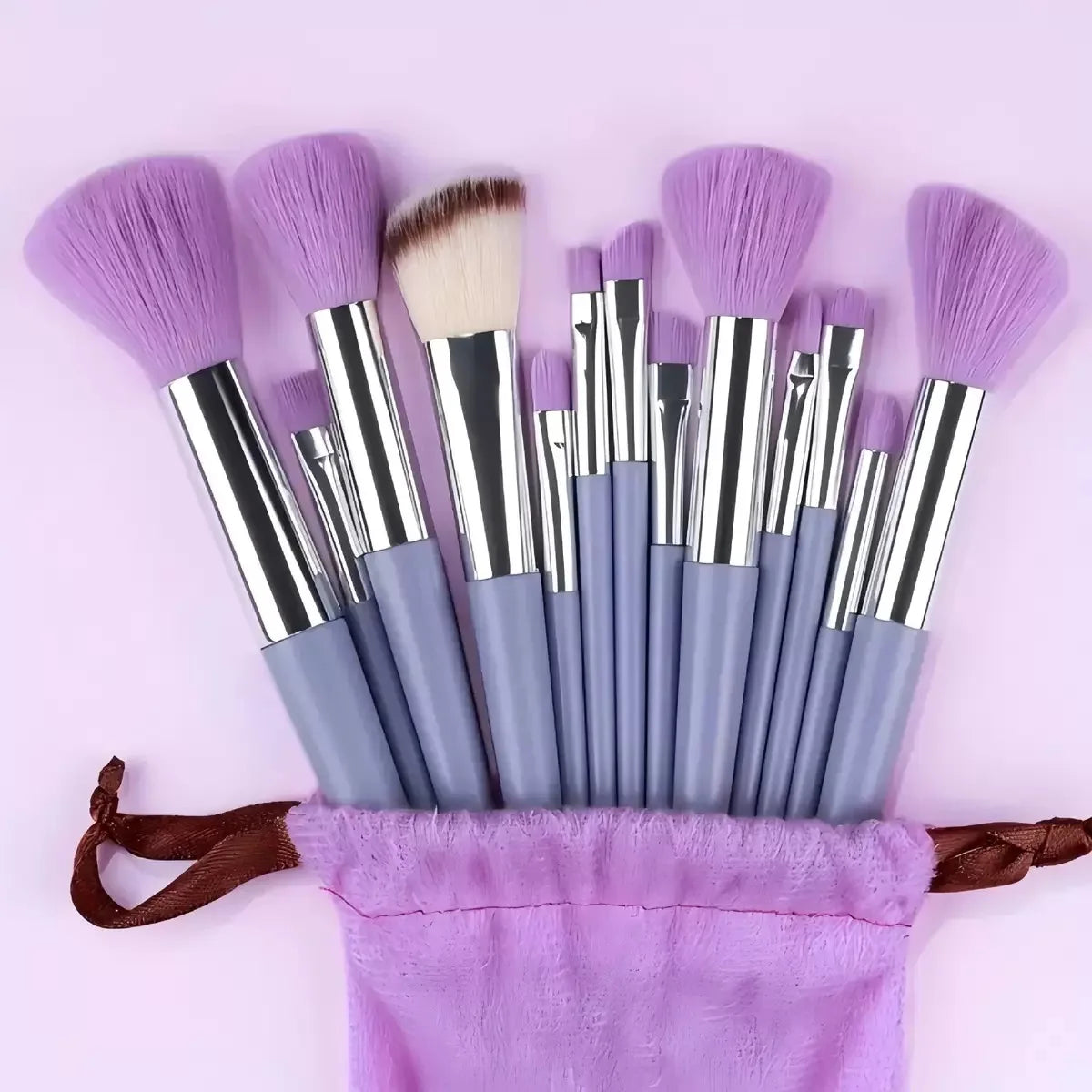 10PCS Makeup Brushes Set Eyeshadow Brush Angled Eyeliner Brush Fan Lash Brush Loose Powder Brush Makeup Tools