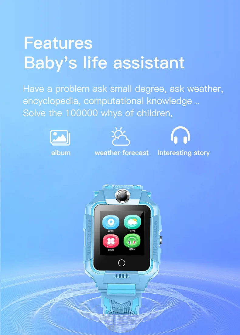 4G kids Smart Watch SOS Waterproof Sim Card Smartwatch for Children Boy Child Watch Girl LBS Location Tracker Clock Phone Call