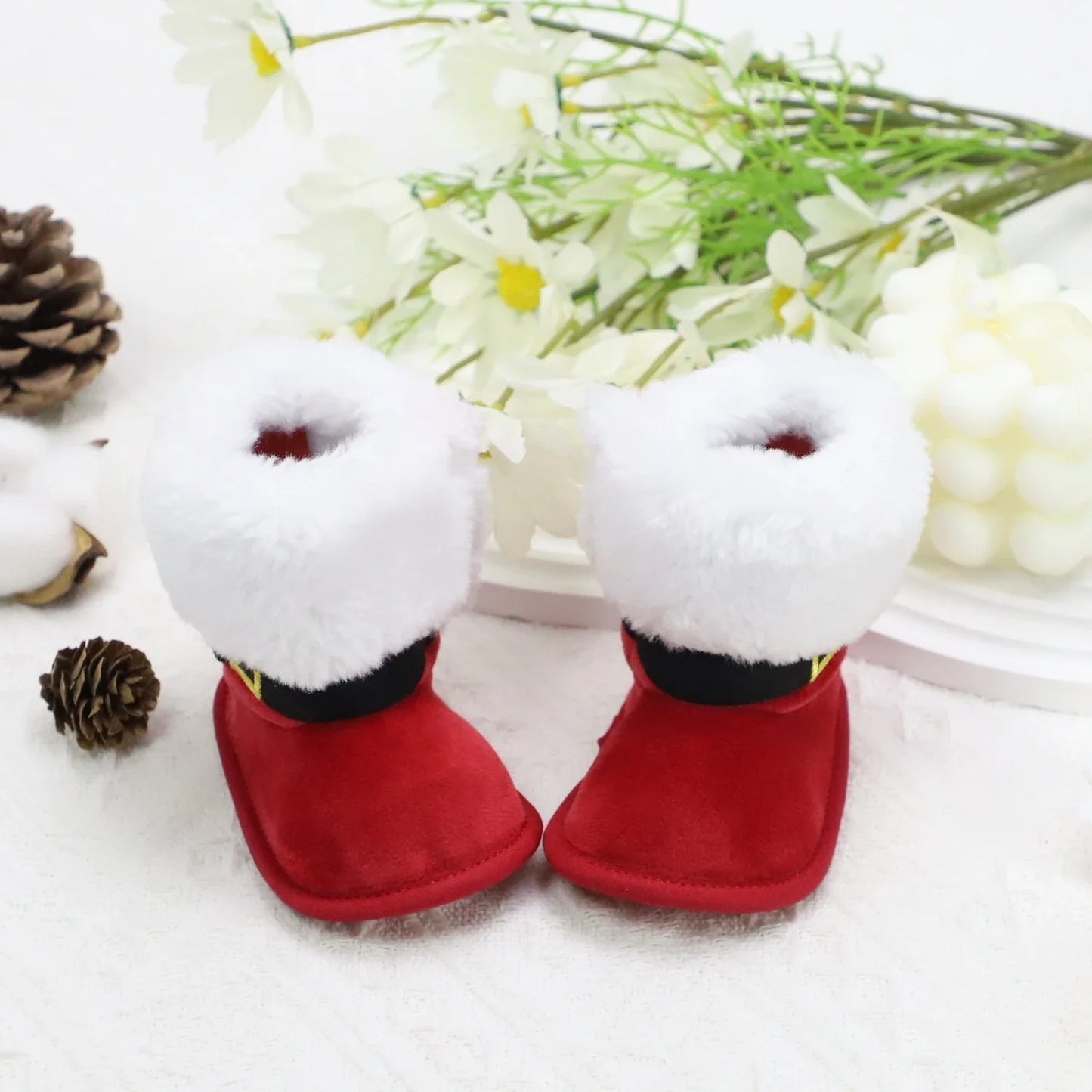 0-1 Year Old Baby Winter Thick and Warm Snow Boots With Added Fleece Soft Soled Warm High Boots