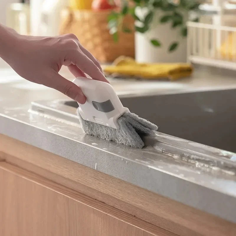1pc universal window rail cleaning brush, easy to clean small gaps and frames, kitchen table cleaning tool