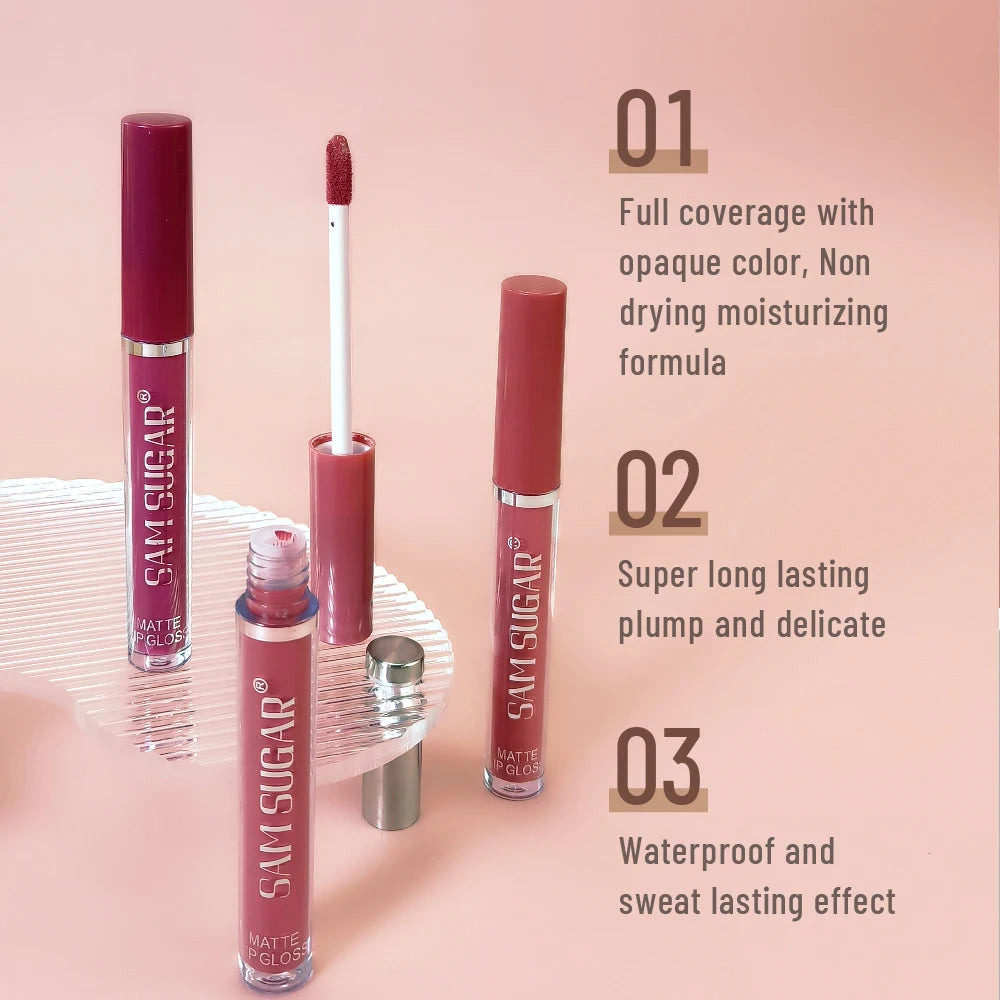 Velvet Matte Lip Kit, Waterproof, Smudge-Proof, Smooth Application, Long-Lasting Makeup Effect