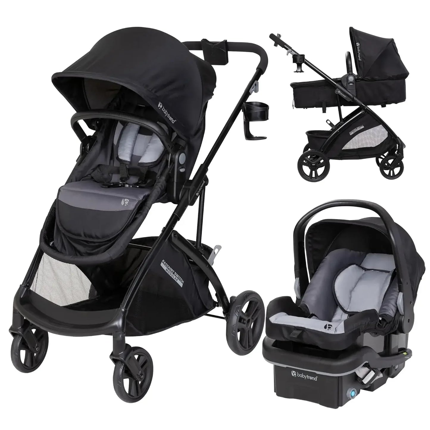 Passport® Switch 6-in-1 Modular Stroller Travel System with EZ-Lift™ PLUS Infant Car Seat, Dash Black