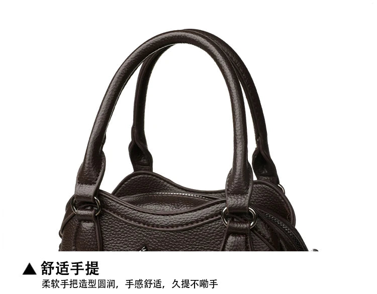 Luxury Women's Tote PU Leather Soft Crossbody Bags Women Designer Handbags High Quality Large Casual Female Messenger Sac